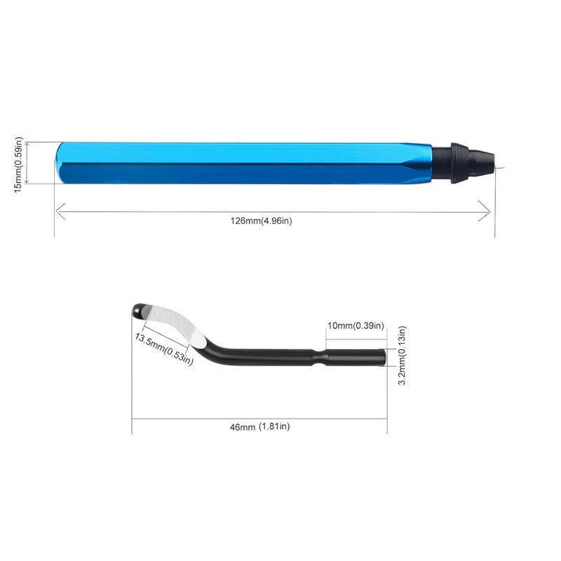 Askwhy Deburring Tool with 10 High-Speed Steel Blades – Ideal for 3D Printing, Metal, Resin, Copper, Plastic, PVC Pipes, Aluminum, and Wood – Precision Burr Remover with Ergonomic Handle - Image 4